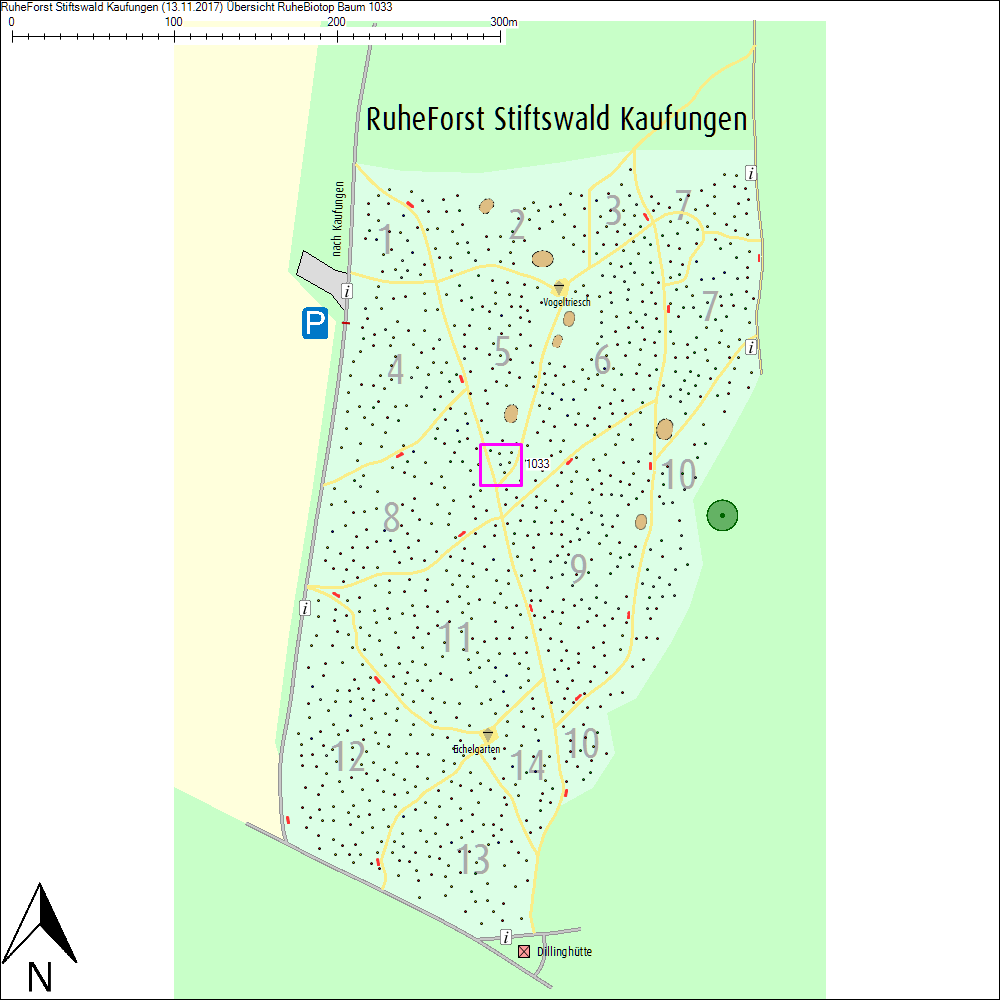 &Uuml;bersichtskarte zu Baum 1033