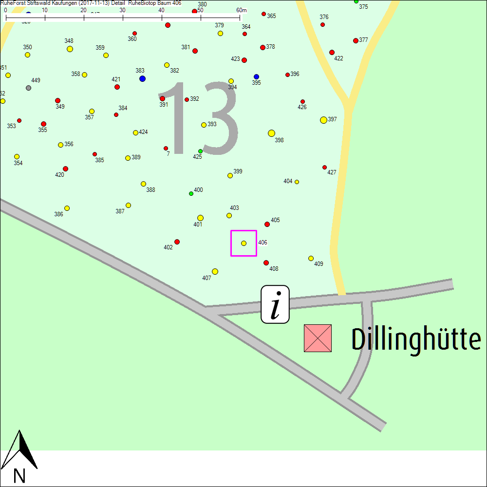 Detailkarte zu Baum 406