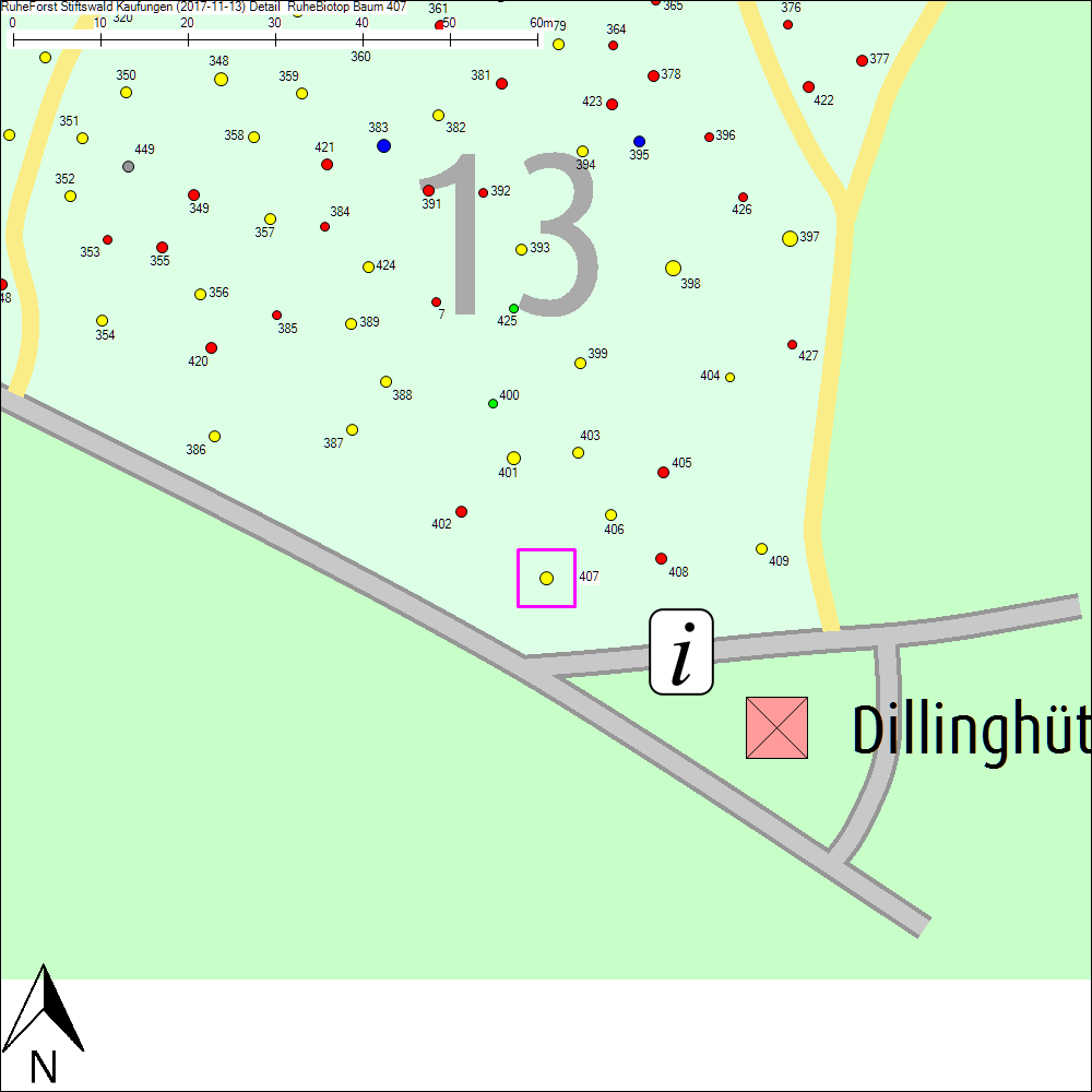 Detailkarte zu Baum 407