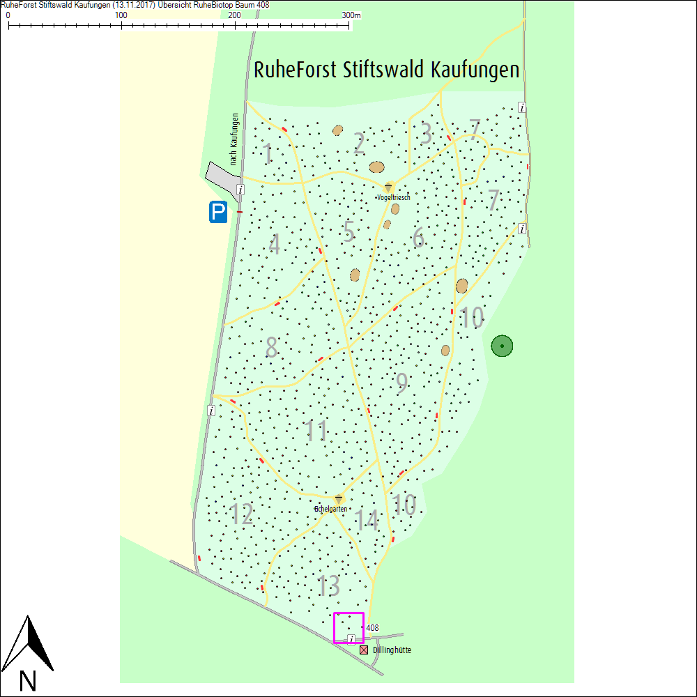 &Uuml;bersichtskarte zu Baum 408