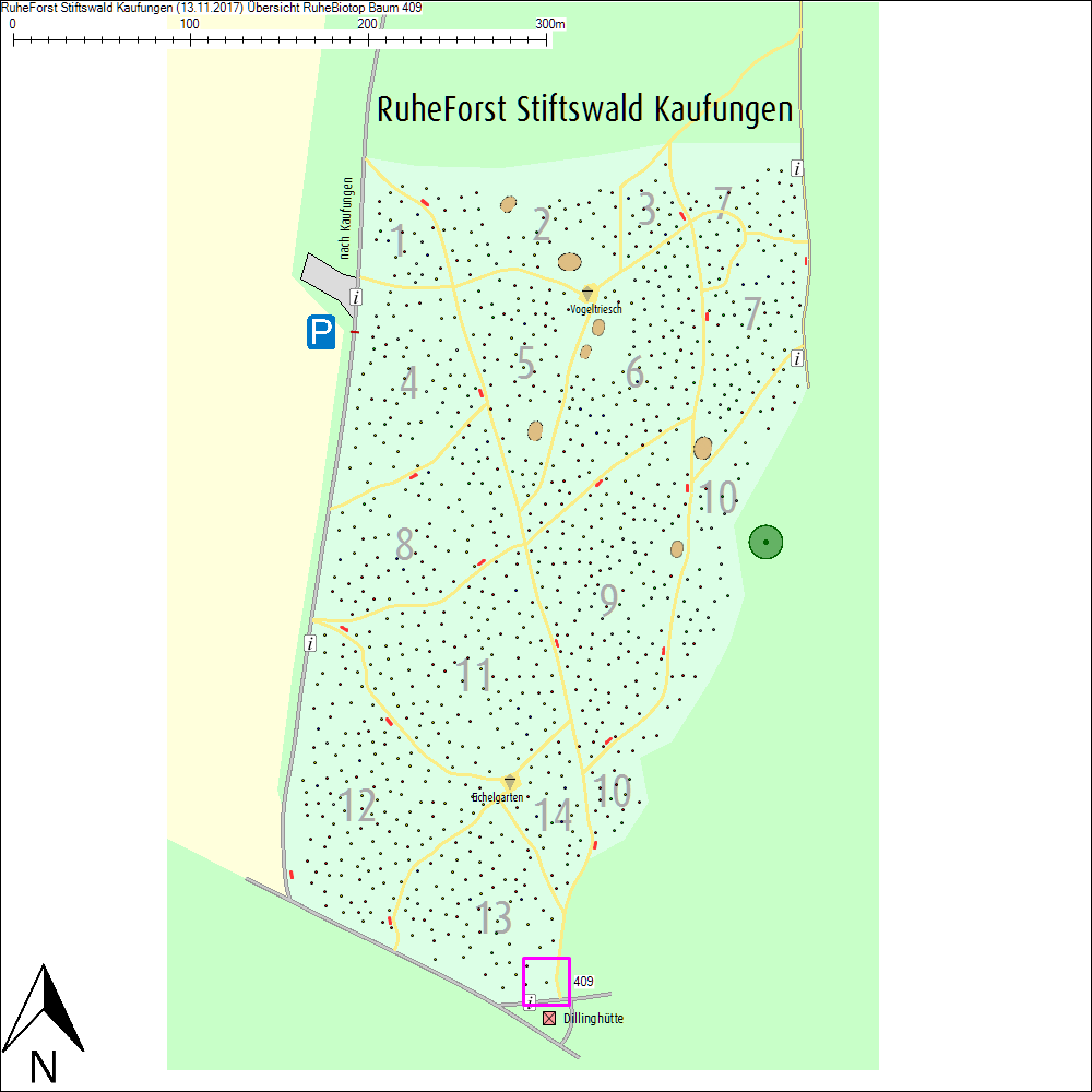 &Uuml;bersichtskarte zu Baum 409