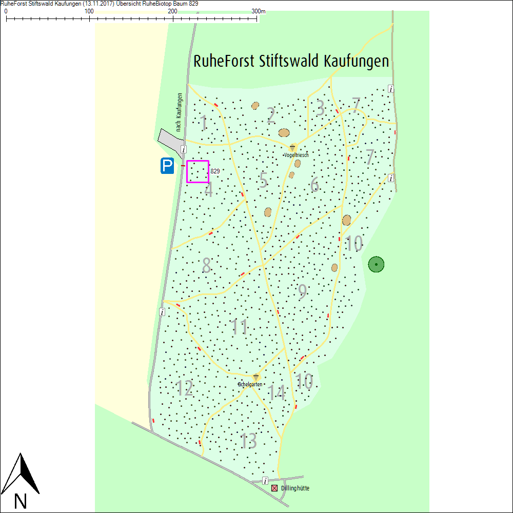 &Uuml;bersichtskarte zu Baum 829