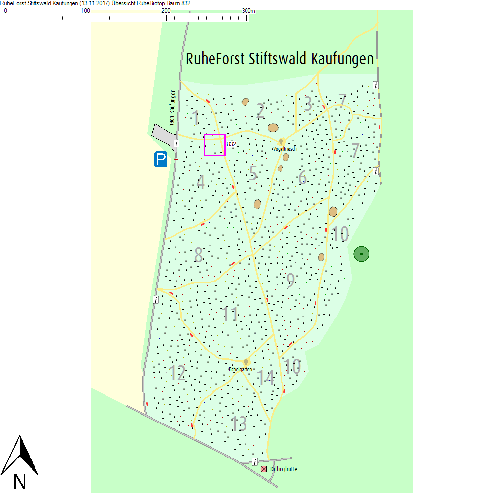 &Uuml;bersichtskarte zu Baum 832